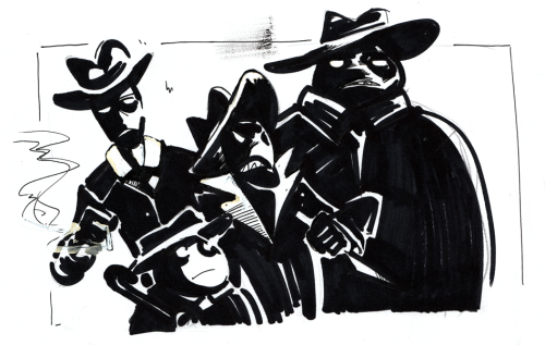 wunderscheisse:  The proof of how bad I am generally at fanarting, is that I love the Mindnight Crew, but barely ever drew them back then. Also, this is a very late uploading for Inktober, enjoy!  Midnight crew is still cool as shit