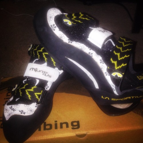 Finally splurged and got me some more aggressive climbing shoes. Can&rsquo;t wait to break these