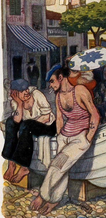 profoundgaiety: Lonesome Sailors  From Fliegende Blätter, 1932. 