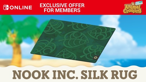 bidoofcrossing:NSO Members Can Grab a Nook Inc. Silk Rug in New HorizonsNow that Animal Crossing: Ne