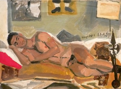 Antonio-M: Yannis Tsarouchis, Lying Nude, 1957