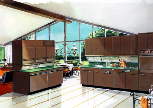 midcenturymodernfreak: 1957 Model Kitchens | Women’s Congress on Housing - Via