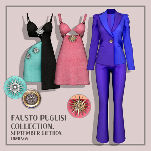 [RIMINGS]  FAUSTO PUGLISI COLLECTION.SEPTEMBER GIFTBOX - DRESS 2 / TOP / BOTTOM- NEW MESH- ALL LOD