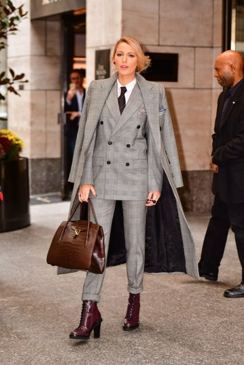 Blake Lively rocks a power suit