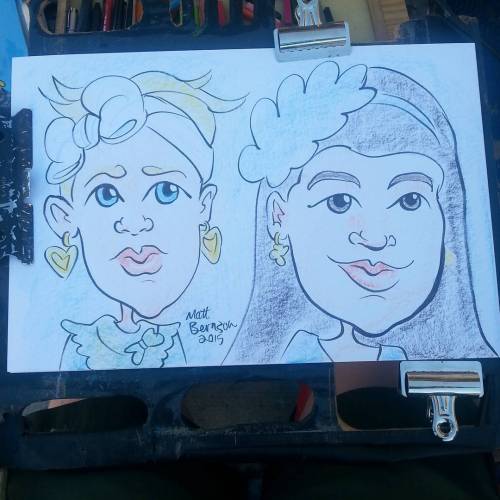 Porn Drawing caricatures at Dairy Delight today! photos