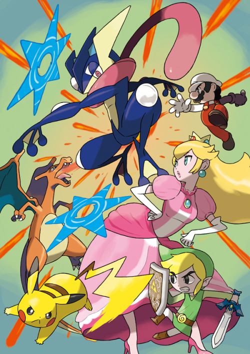 tinycartridge: Greninja’s big splash ⊟ B-because it’s like a big splash page and Gr