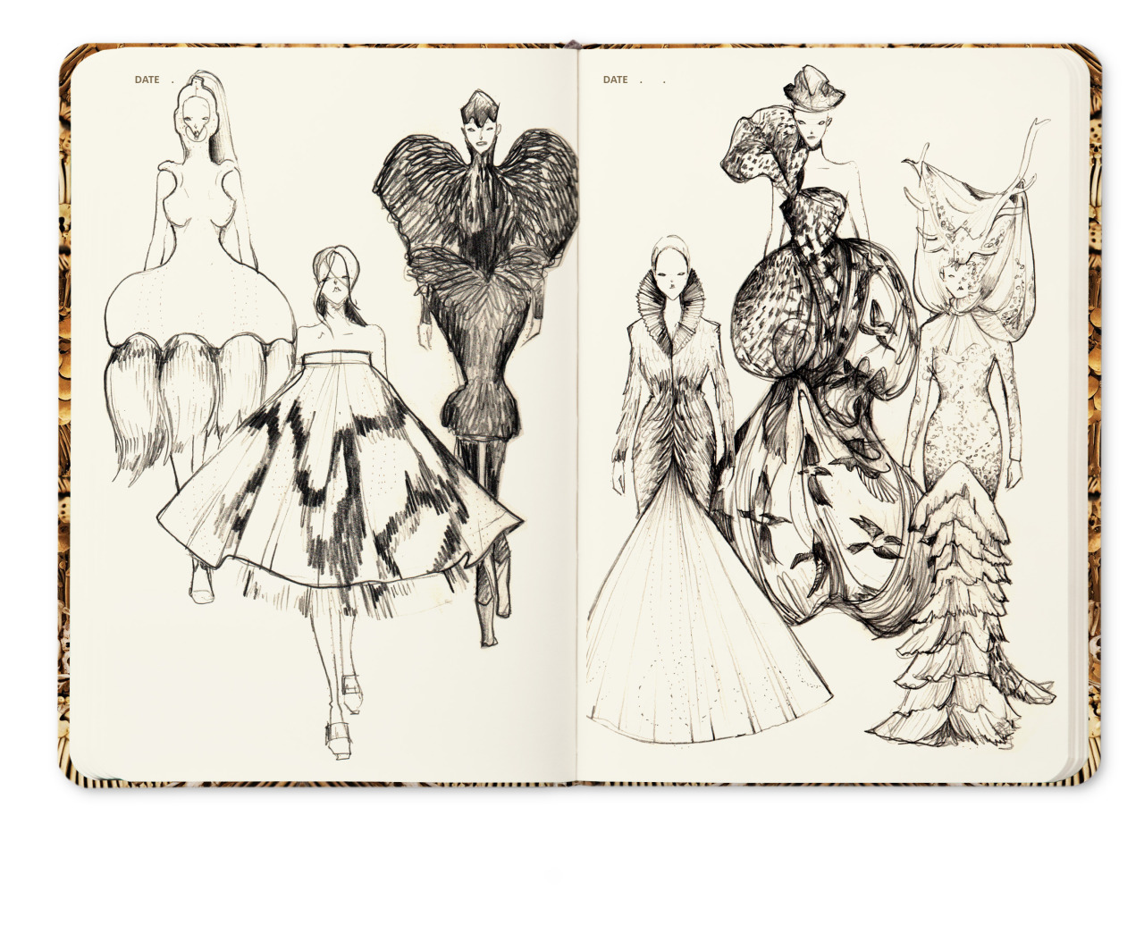 Alexander Mcqueen Fashion Sketches