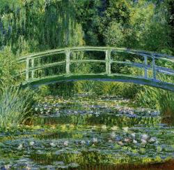 archaeologicals:    Water Lilies and Japanese Bridge painting vs photograph