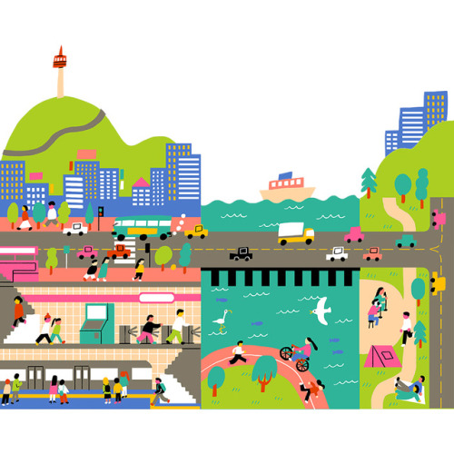 Illustrations for FARE magazine’s Seoul Issue!I got to illustrate the crash course of themes about S