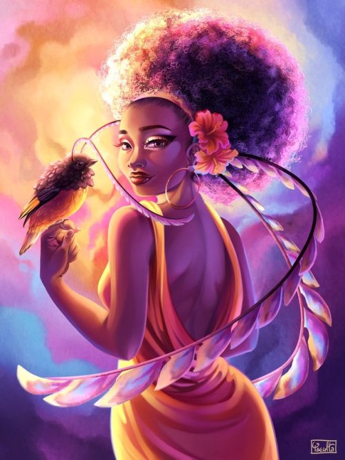 fyblackwomenart: Queen of Saxony by Yseulta