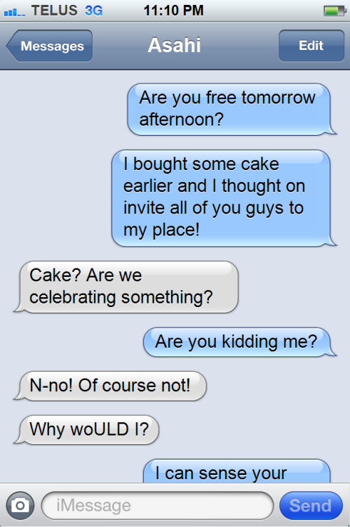 haikyuutexts:    Mama crow’s birthday is not going how he expected at all  part 1 | part 2