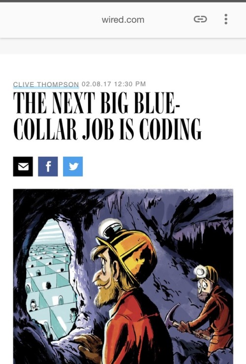 mccarthyites:In case you thought I was kidding about the “lol just learn to code you dumb hick blue 