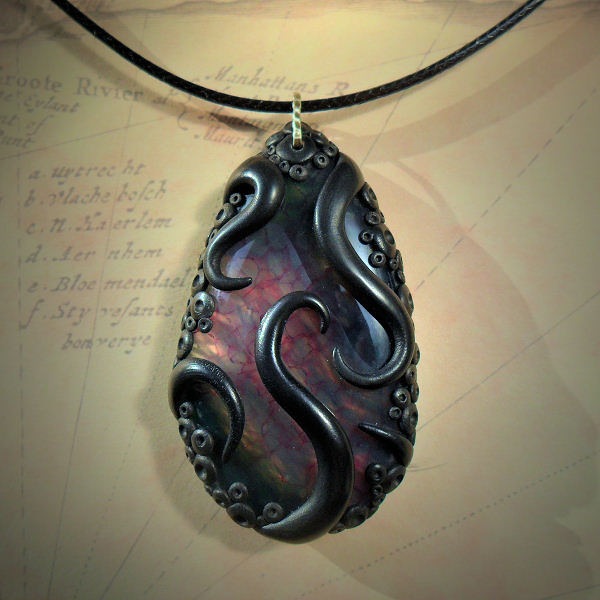 cthulhu-jewellery:  My tentacled agate and labradorite necklaces http://www.cthulhujewellery.com