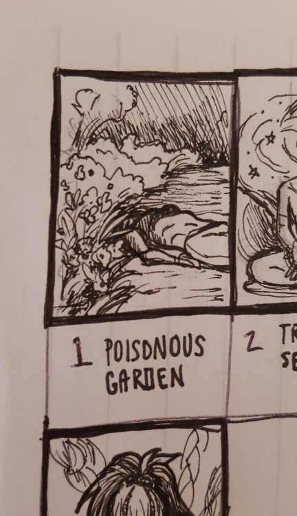  Here’s my day 1 inktober for the combined prompt Poison + Garden. Catch a glimpse of those lo