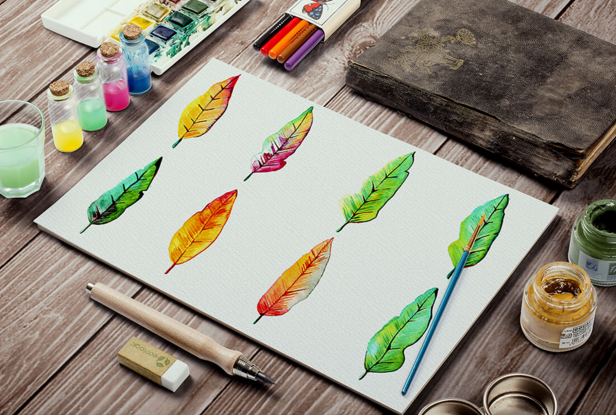 goodtypography:  350+ Watercolor Design Elements &amp; 100+ Stamp Brushes - 51%