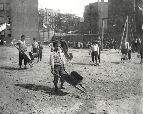 Jacob Riis - Children&Amp;Rsquo;S Playground In Poverty Cap, New York Nudes &Amp;Amp;