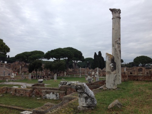 didoofcarthage:Columns at Ostia Antica, Italy. 