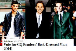 slowdancingwithzarry:  After winning the vote last year, Zayn is back in the running for GQ Best Dressed Man of 2015!  Vote for zayn NOW and do it again and again! 