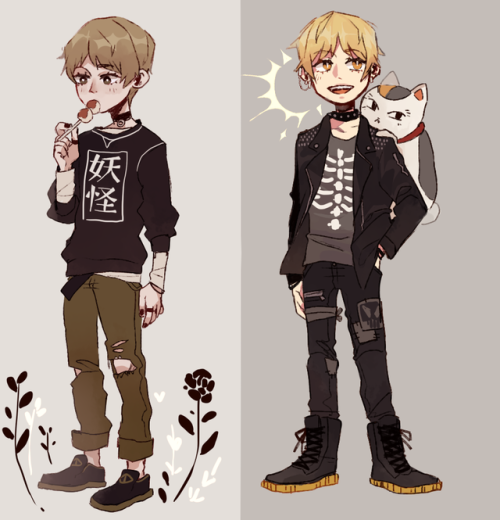 seirui:i dunno what street punk fashion is but I tried for Natsume