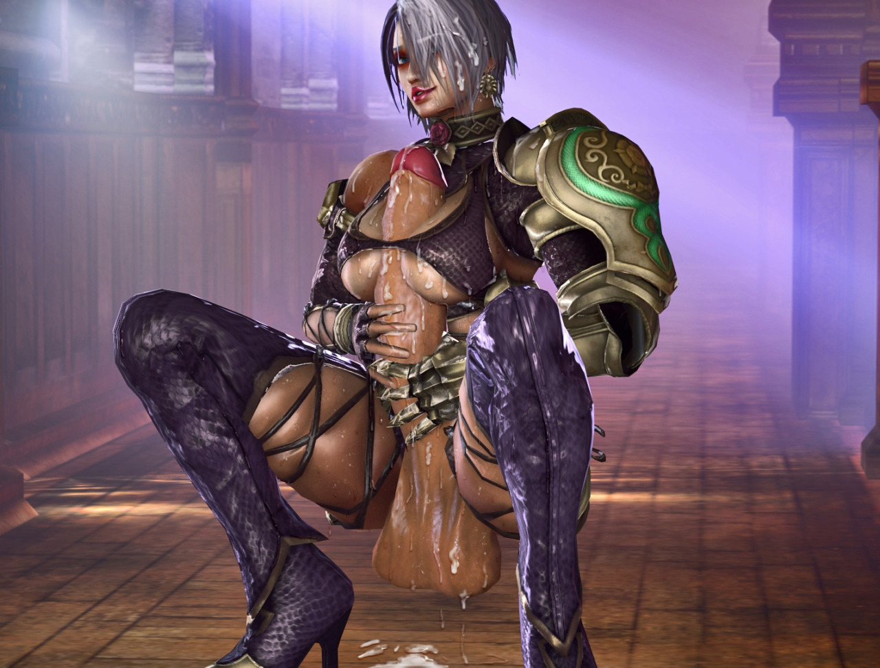 mitrild-sfm:  Ivy has played a bit with the cursed sword … http://imgur.com/a/6GiDG