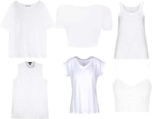 Untitled #87 by gemmainspired featuring a white teeEileen Fisher blouse, €195 / Acne Studios white t