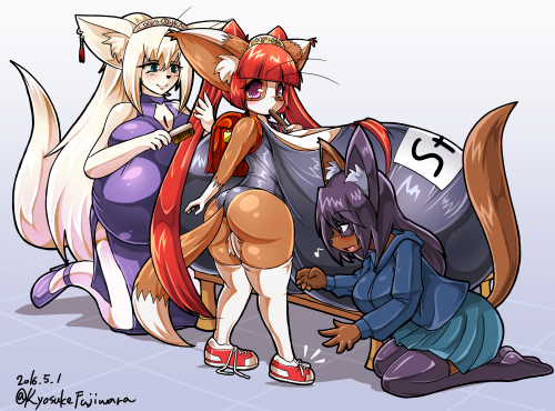 norithics:  stelardactek:  kyosukefujiwara:  Commission for Stelard Actek!  OMG yessss! Thank you so much, they all look amazing!   Frick yes. That is the cutest Stel. <3