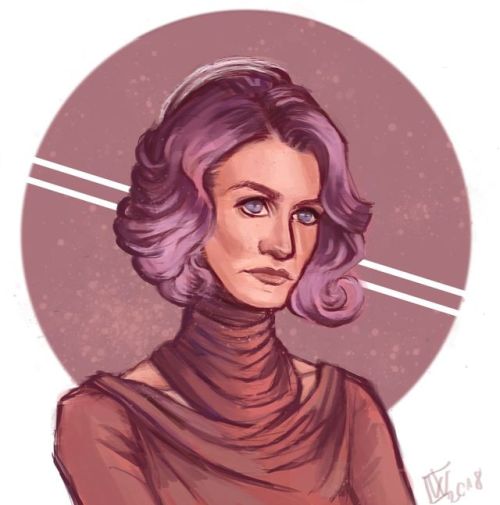 Admiral Holdo, color version of this lineart.