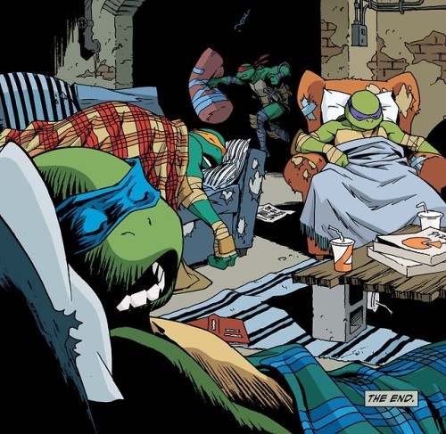 theleaderinbluesfangirl:Mother hen Raph tucking his brothers in and taking care of his family is jus