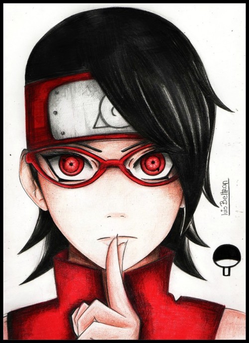 mochidoodle (steohsama) — Uchiha Sarada's Hokage portraits 🖼✨ I like the  new