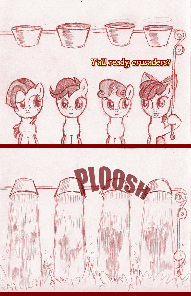 askfapplebloom2:  Wait… That Scootaboobs silhouette in the water…  And why isn’t