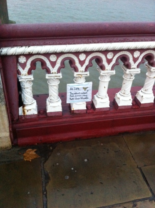 emilycarstairss: @cassandraclare I added a little sign to Blackfriars Bridge since I noticed the oth