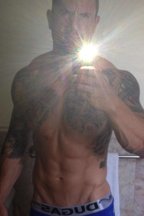 realmenstink2:  2sthboiz:  NON NUDE TRADIE    TATTED BLUE COLLAR STUD !!!