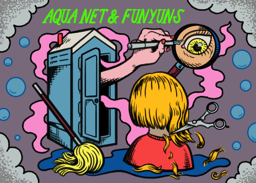 Aqua Net and FunyunsIllustration for podcast series out in December from Experiments in Opera.https: