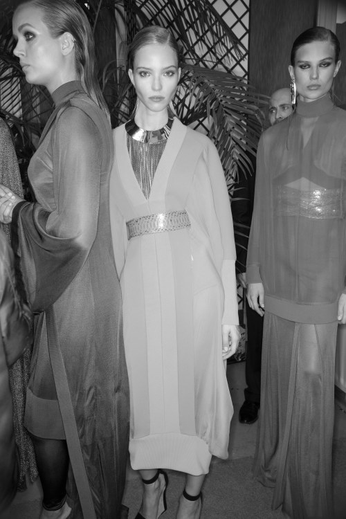 blackandwhitemodel: Balmain Spring Summer 2017 RTW - Backstage - Sasha Luss