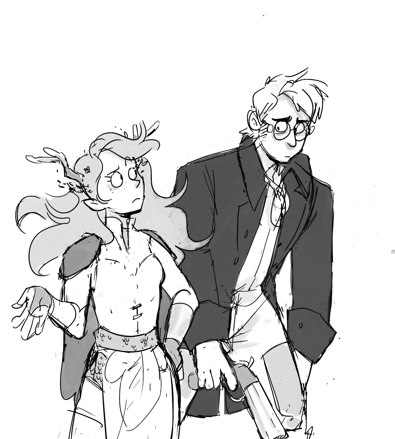 littlenimart:doodled out this little exchange from the Crimson Diplomacy episode