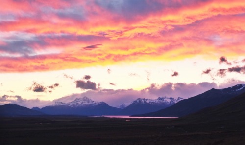 sundown mountainscape