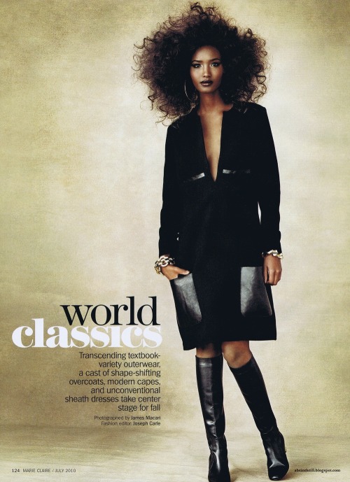 jaiking:africanstyleinsider:Fatima Siad for Marie Claire July 2010 ‘World Classics’ fashion storyFol