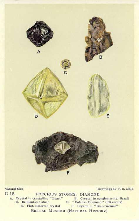 zacklover24: unearthedgemstones: Gemstone postcards by the British Museum in 1920s (via Gem Gossip) 