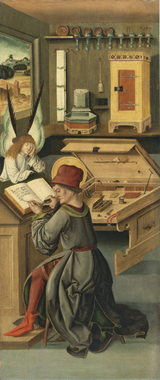 Gabriel Mälesskircher. El evangelista san Mateo, 1478  [source - via]