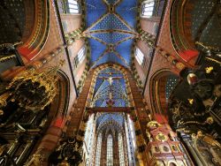 natgeotravel:  Look up and you’ll find a beautiful view, of an intricately designed ceiling in St. Mary’s Church in Kraków, Poland. Photograph by Qiu Tianshu, National Geographic Your Shot