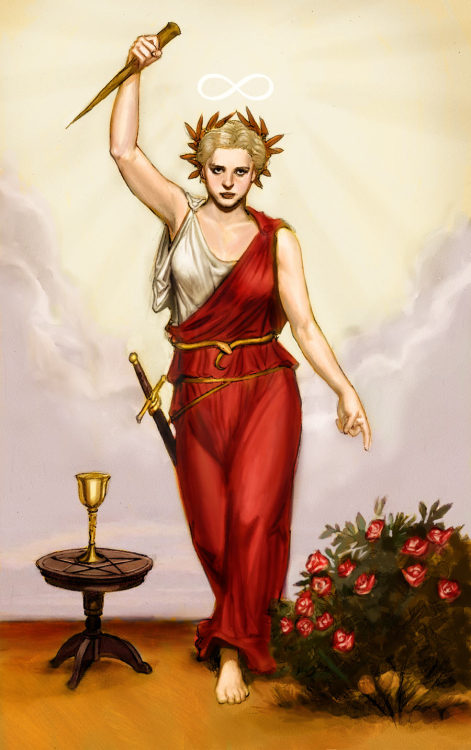 buffyblog: Buffy The Vampire Slayer- Canceled Tarot Card Deck1. The Tower- Buffy 2. The Devil- 