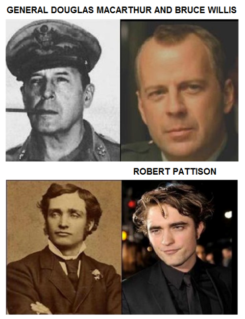 daddyslittlebunny:  sarasaurousrex:  godzillapie:   Celebrity and historic figure doppelgangers  Or time travelers  If you dont believe in reincarnation or time travel, get the fuck outta my face!   😂