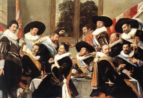 Banquet of the Officers of the St. George Civic Guard Company (detail), 1627, Frans HalsMedium: oil