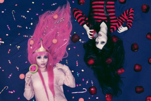 satanplease: Marceline and Princess Bubblegum Both characters made by me c: 