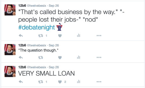 my tweets from the 2016 first presidential debate, in order as jumbled as the debate was