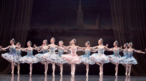 tutu-fangirl:Sara Webb and artists of the Houston Ballet in Ballet ImperialPhoto: Amitava Sarkar