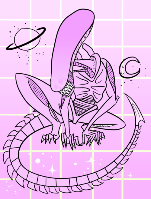 tfm-doodle:Due to request, The Pastel Alien is now available as a posterMy Redbubble