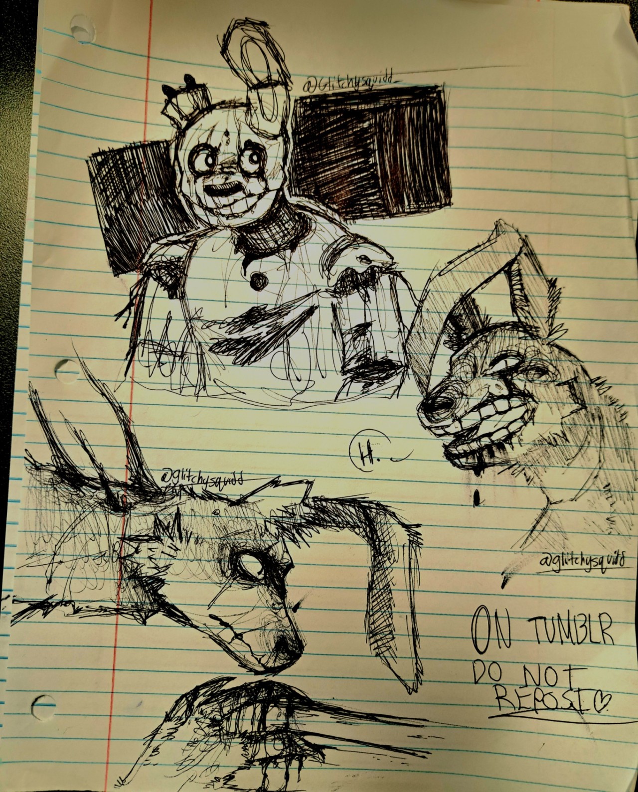 If Glitchtrap was Freddy! This is a drawing I did a while back! I