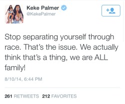 marfmellow:  howtobeterrell:  I dont fuck with Keke anymore. Im very sorry. this is some hella new black shit.    Ughhhh  Somebody talk to her, she young and naive. With time she&rsquo;ll learn. It&rsquo;s still ignorant as fuck to say that tho.