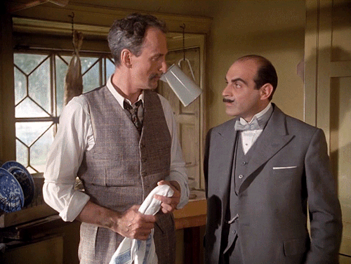 ripplesofaqua: Hastings, you missed a spot.Poirot 1.03: The Adventure of Johnnie Waverly